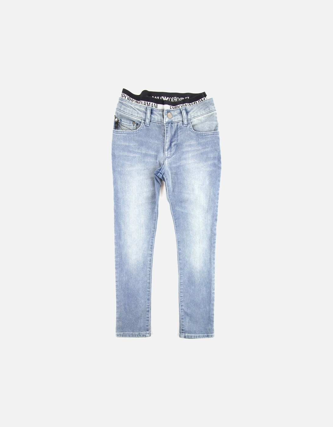 Jnr J17 Logo Insert Jeans 0942 Mid Blue, 3 of 2
