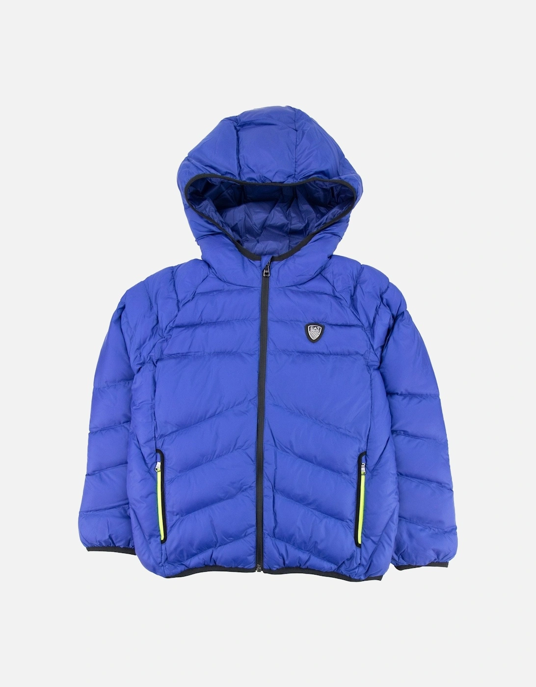Junior Shield Logo Puffa Down Jacket Elec Blue, 4 of 3