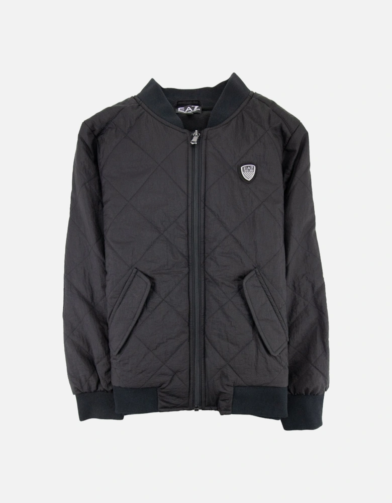 Junior Logo Shield Bomber Jacket Black
