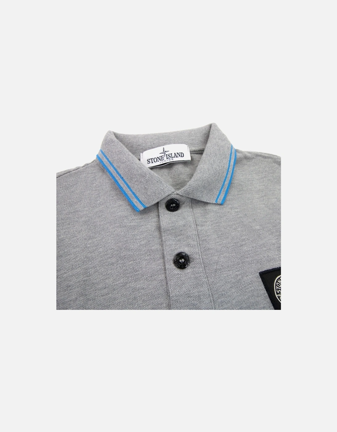 Junior L/s Polo Kids Grey/blue V1064