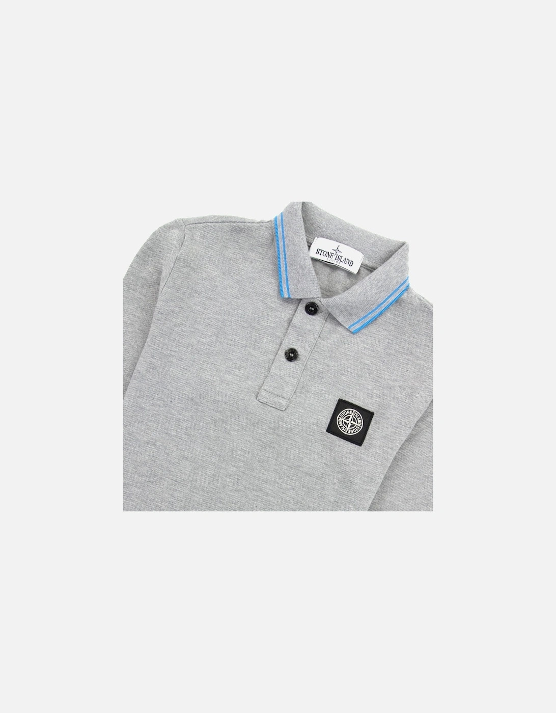 Junior L/s Polo Kids Grey/blue V1064