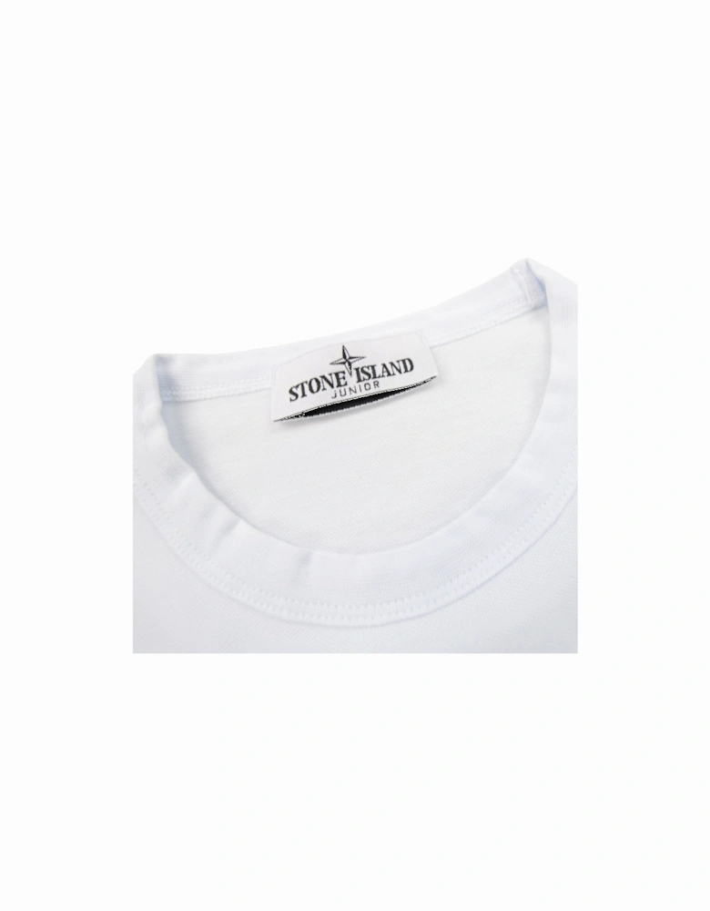 Junior 2100001 Light Cotton Compass Patch T Shirt White V1001