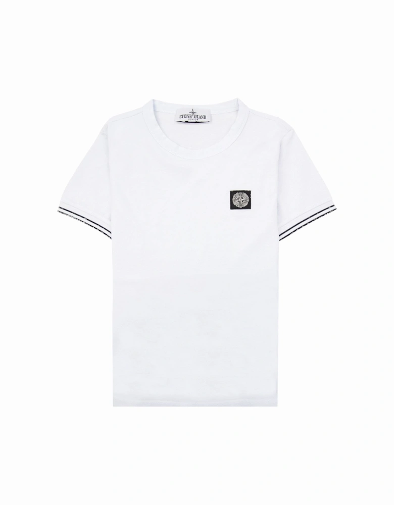 Junior 2100001 Light Cotton Compass Patch T Shirt White V1001