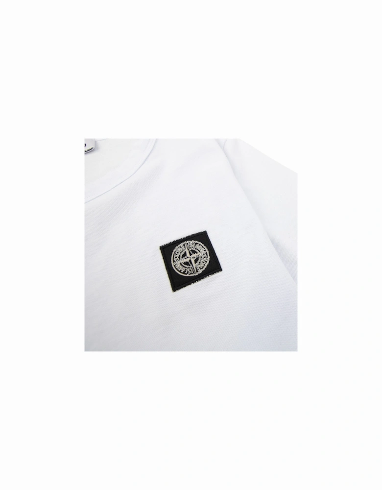 Junior 2100001 Light Cotton Compass Patch T Shirt White V1001