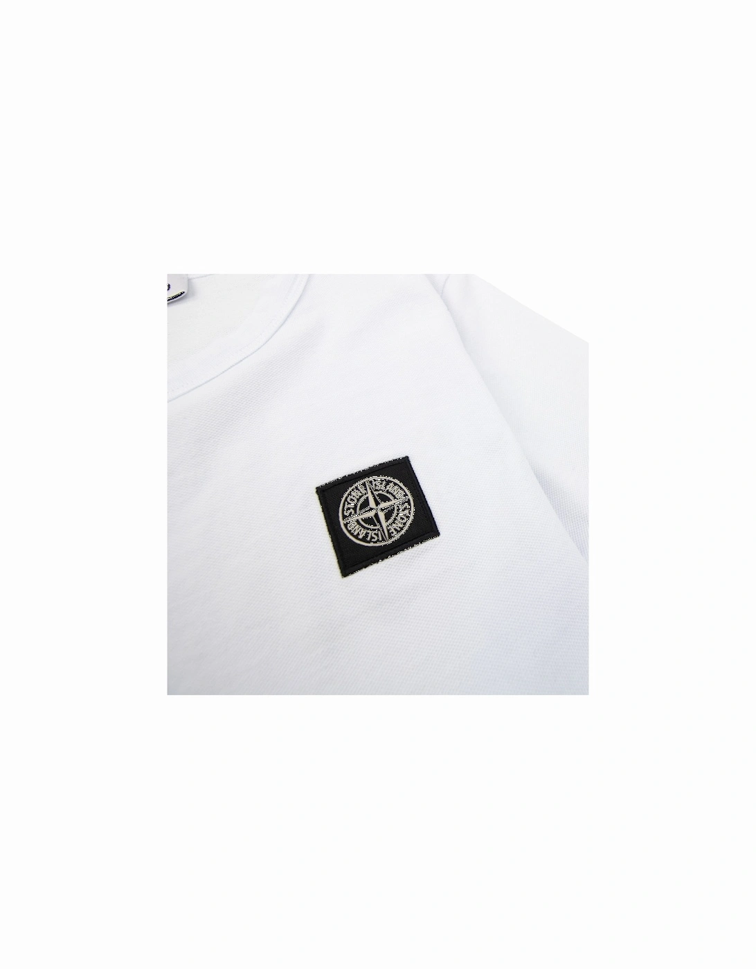 Junior 2100001 Light Cotton Compass Patch T Shirt White V1001