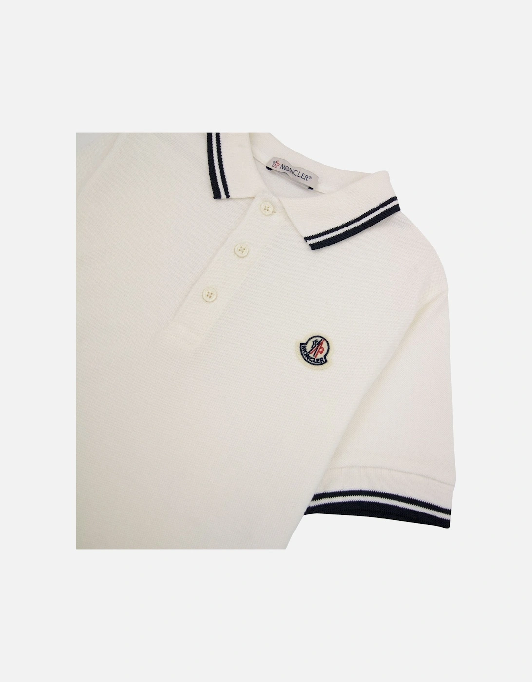 Junior Logo S/s Polo Off White 032