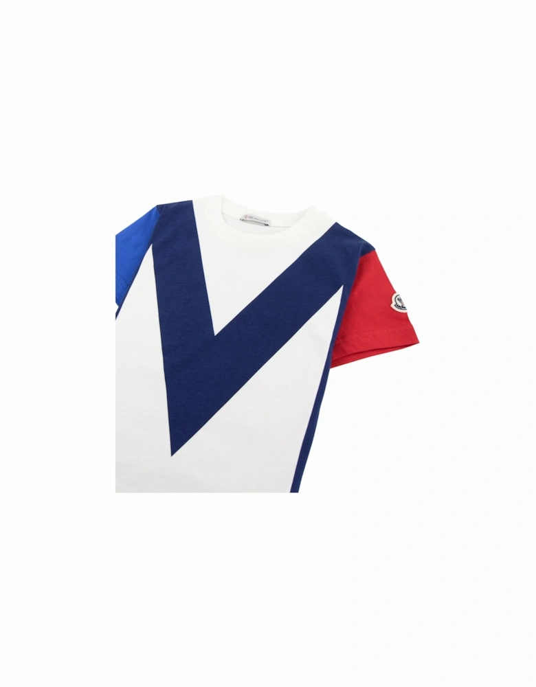 Junior Tricolore T-shirt White