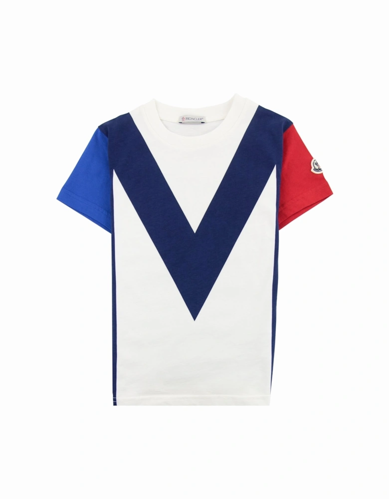Junior Tricolore T-shirt White