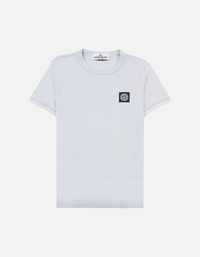 Junior 2100001 Light Cotton Compass Patch T Shirt Sky Blue V0041