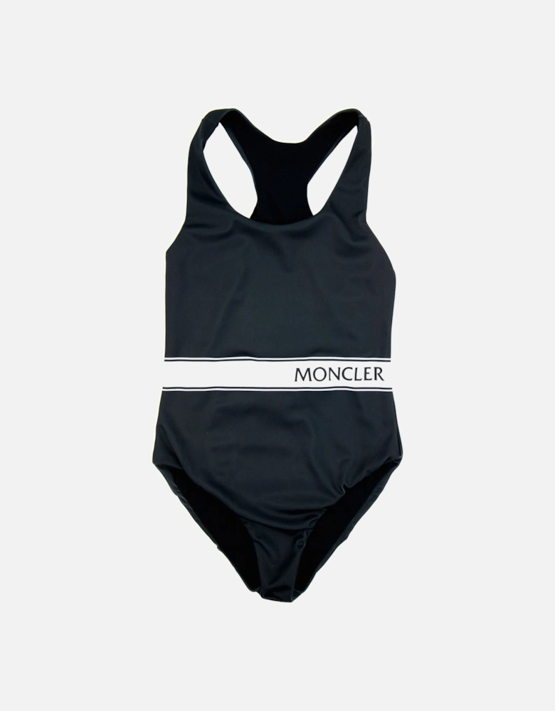 Junior Logo Bagno Girl Swim Costume Black