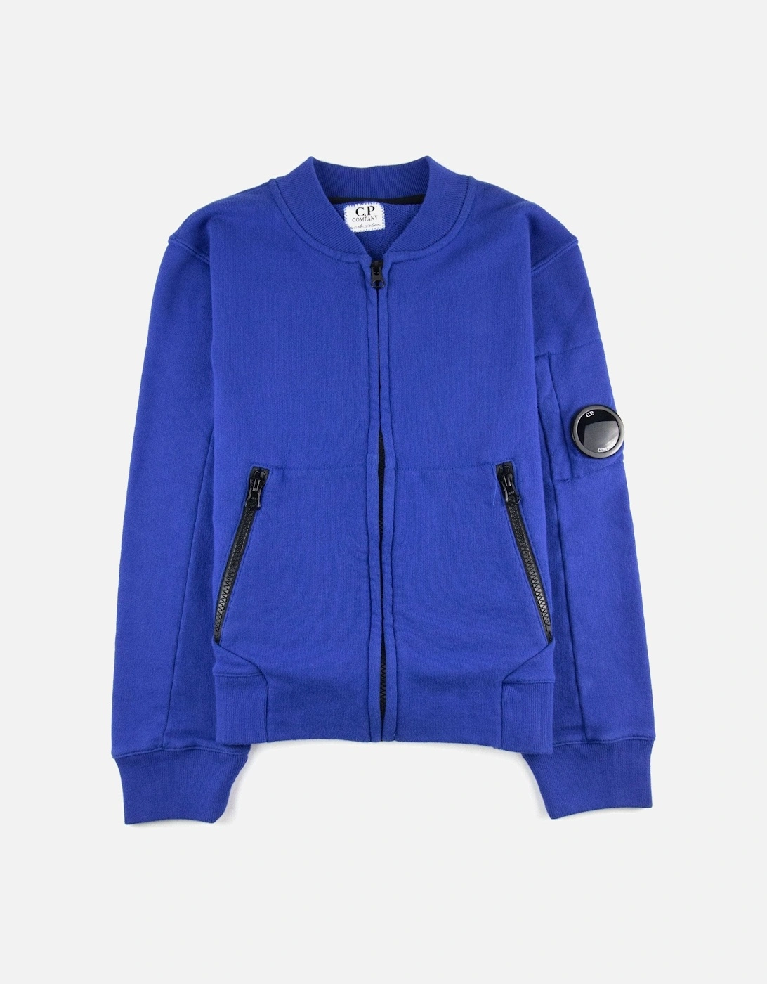 Undersixteen Light Fleece Zip Up Bomber Sweatshirt Elec Blue, 3 of 2