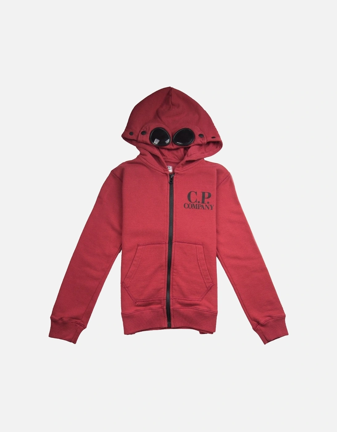 Undersixteen Goggle Zip Up Hoody Red, 3 of 2