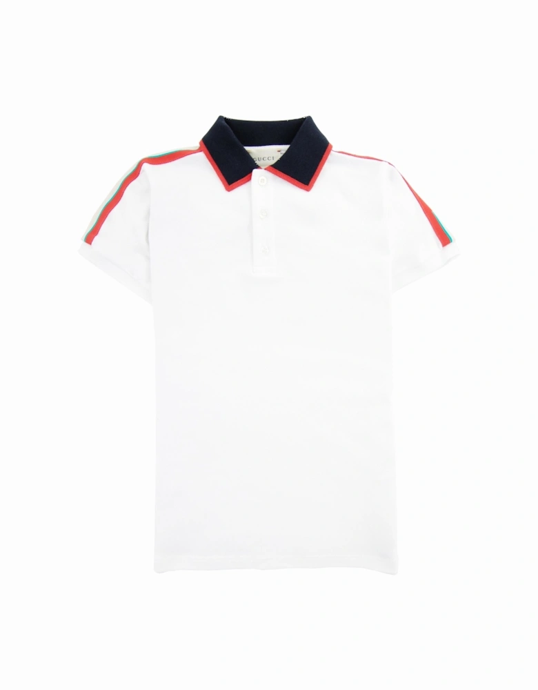 Junior Arm Logo Polo Shirt White