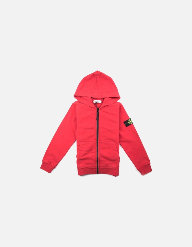 Junior Zip Up Hoody Red