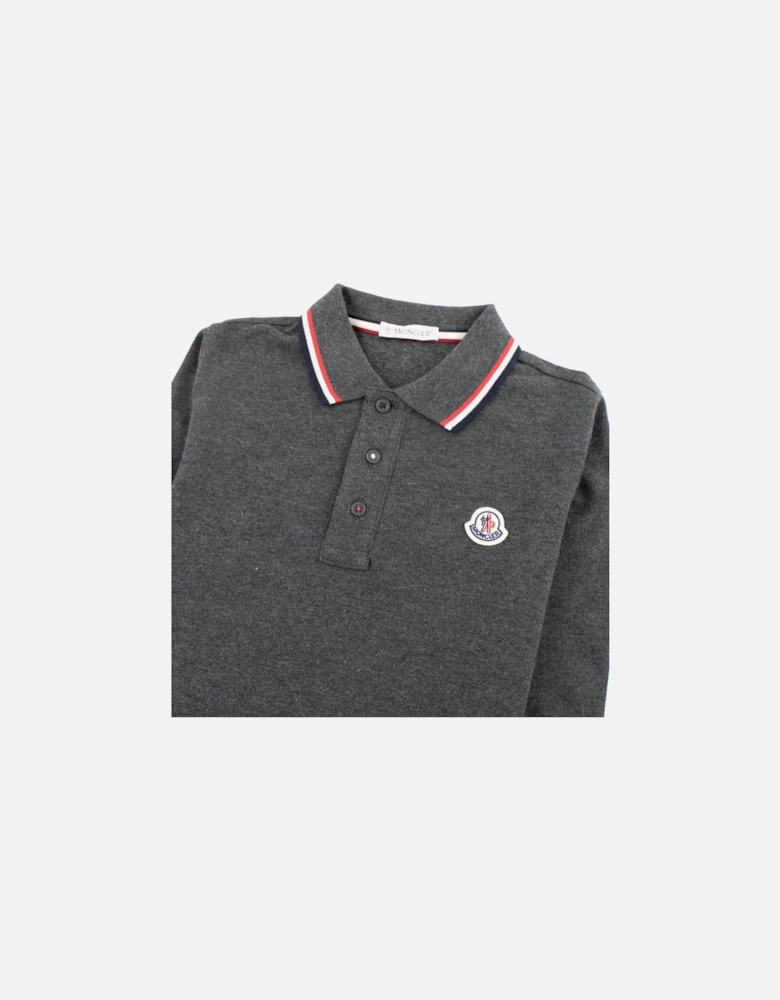 Junior Long Sleeve Polo Grey