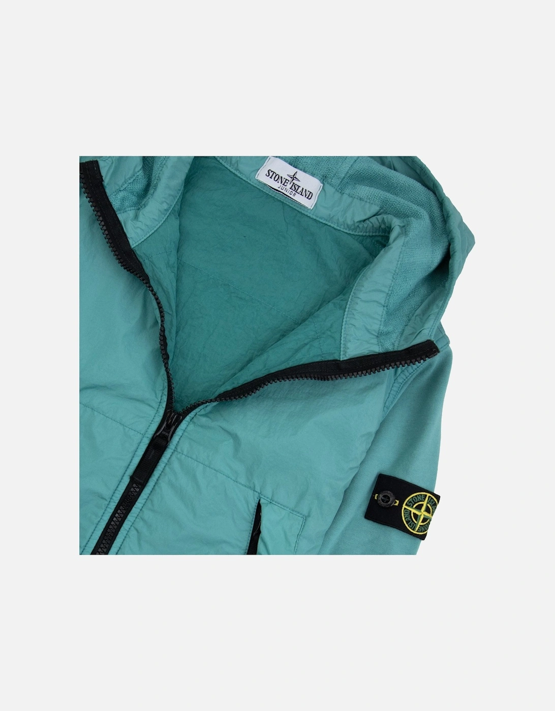 Junior 4100010 Crinkle Reps Nylon Fleece Jacket Turquoise V0042