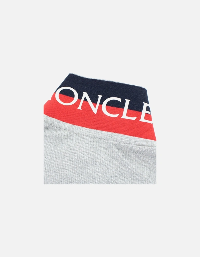 Junior Logo Collar Long Sleeve Polo Grey
