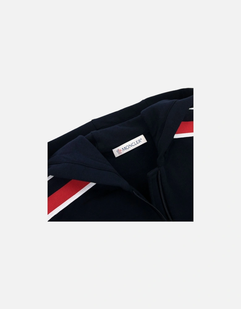 Junior Tricolour Fleece Hoodie Night Blue 778