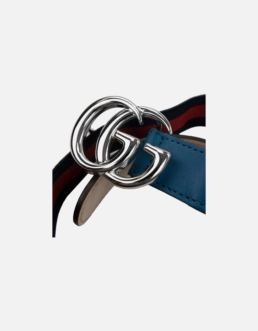 Junior Gg Web Logo Belt Turquoise/red