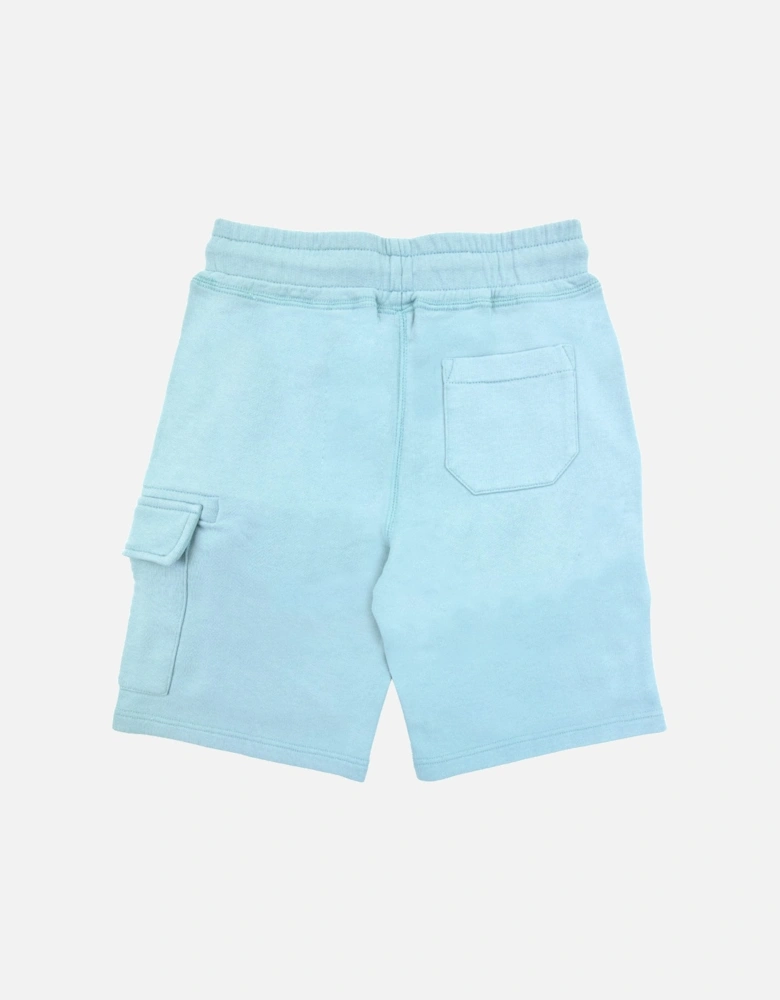 Undersixteen Grey Lens Logo Bermuda Shorts Mineral Blue 811
