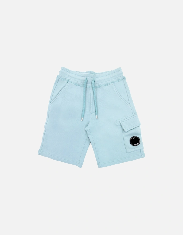 Undersixteen Grey Lens Logo Bermuda Shorts Mineral Blue 811