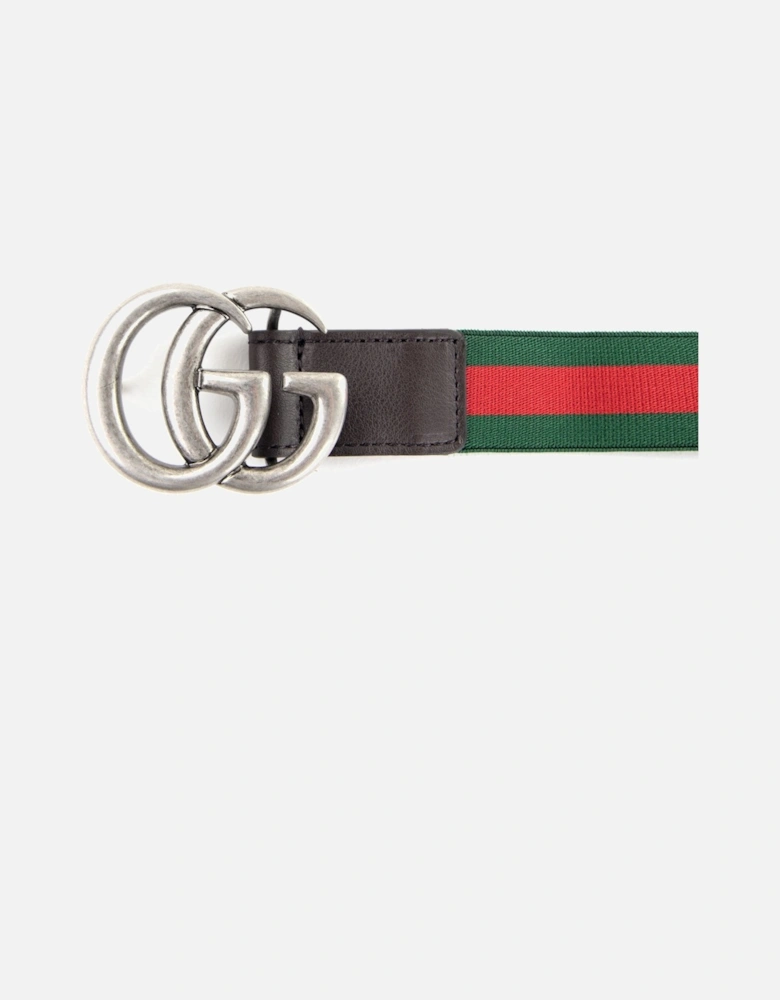 Junior GG Web Logo Belt Green/red