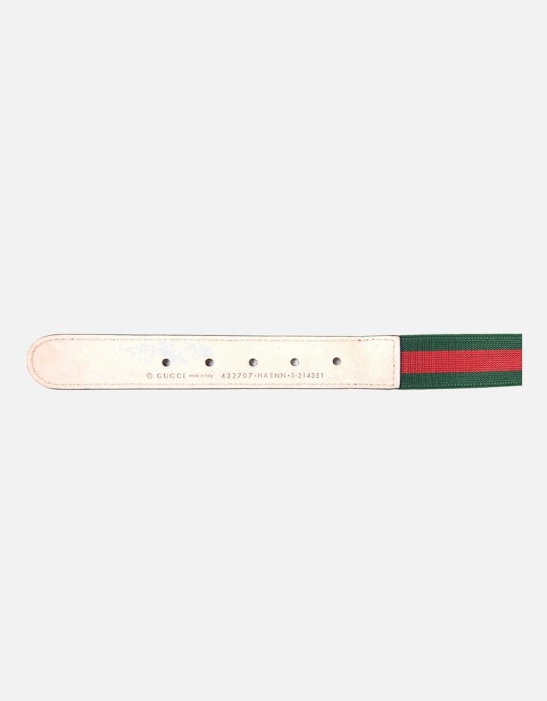 Junior GG Web Logo Belt Green/red