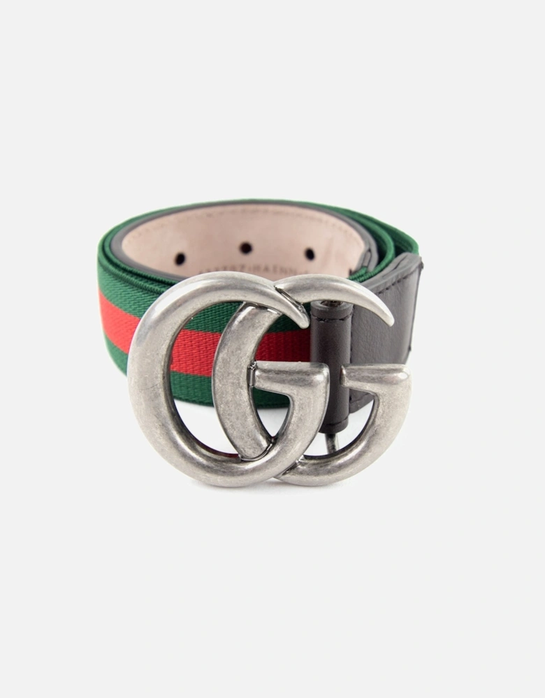 Junior GG Web Logo Belt Green/red