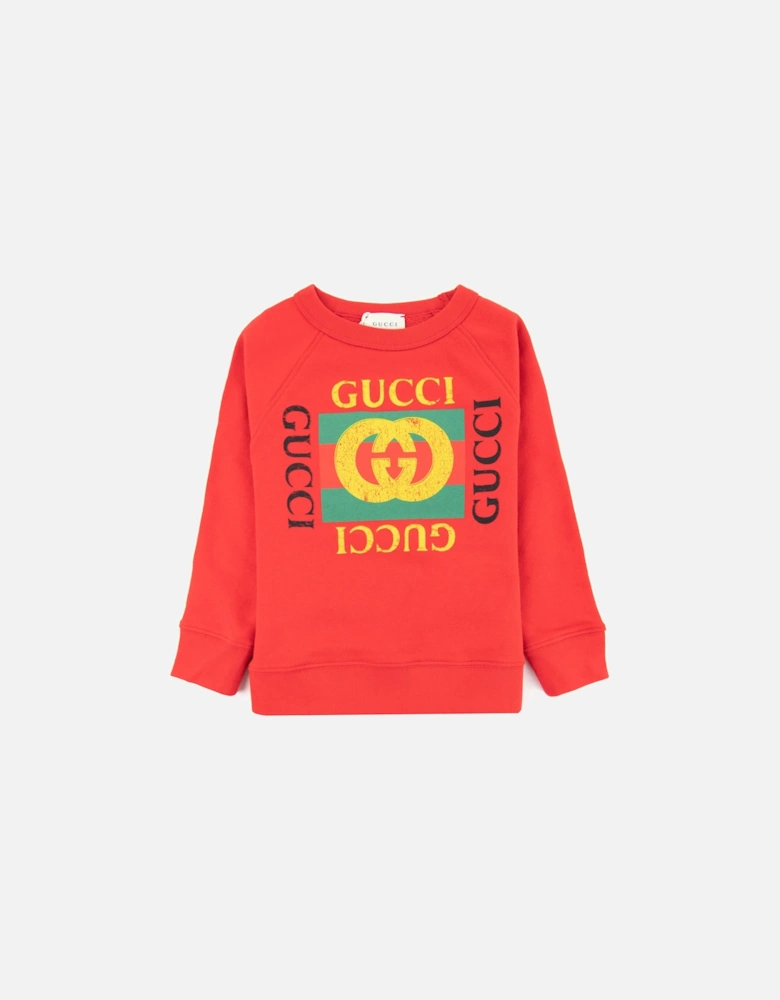 Junior Logo Sweatshirt Red 6148