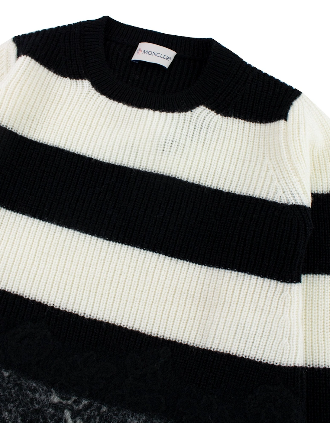 Junior Girls Striped Sweatshirt Black