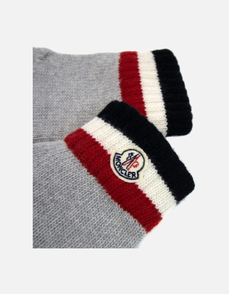 Junior Tricolor Wool Gloves Grey 986