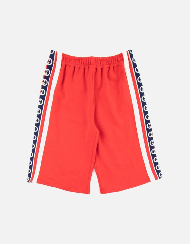 Junior Interlocking G Shorts Red