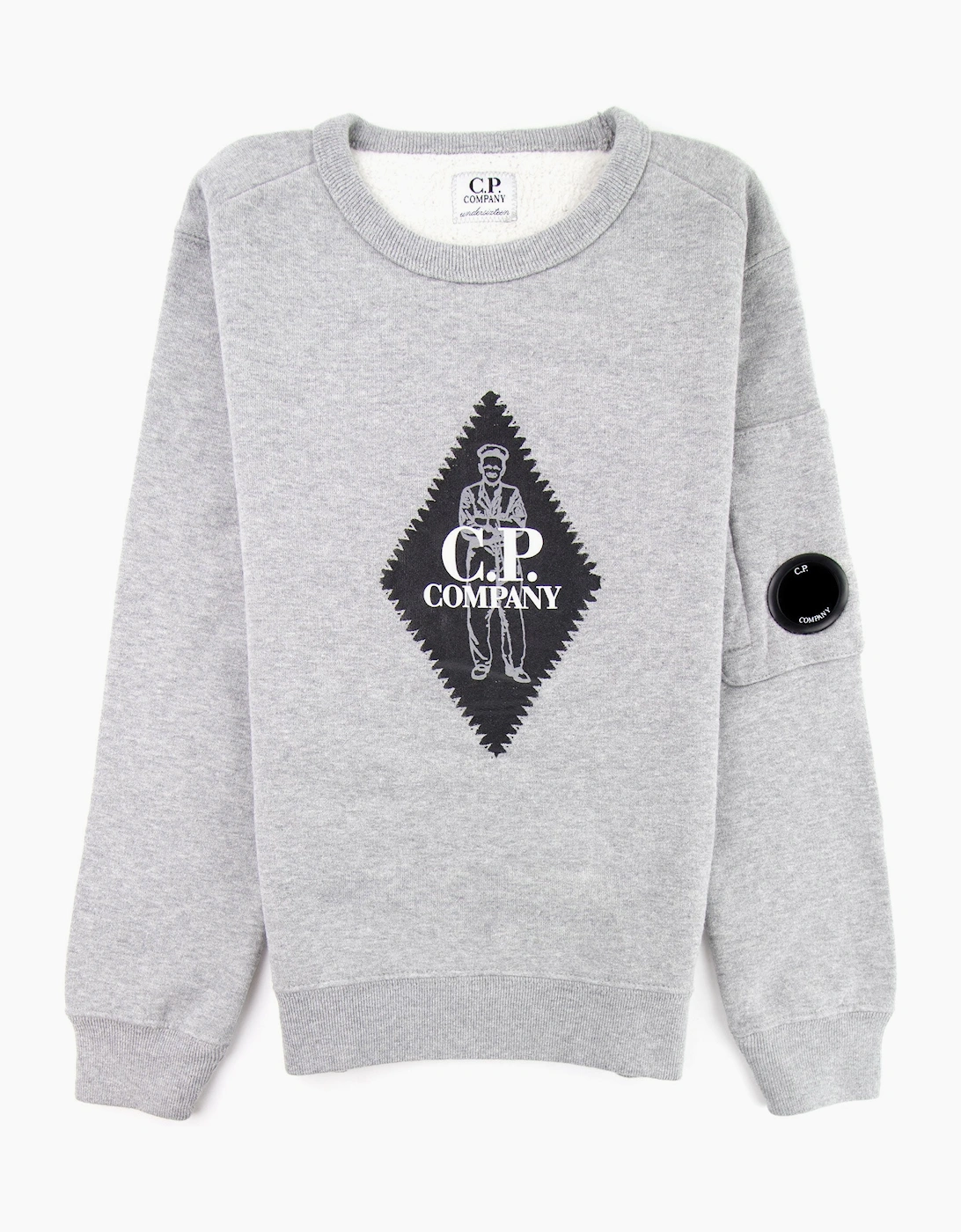 Cp Company Unisex Grey C.p. Company Undersixteen Diamond Logo Lens Sweatshirt M93 - Size: 6