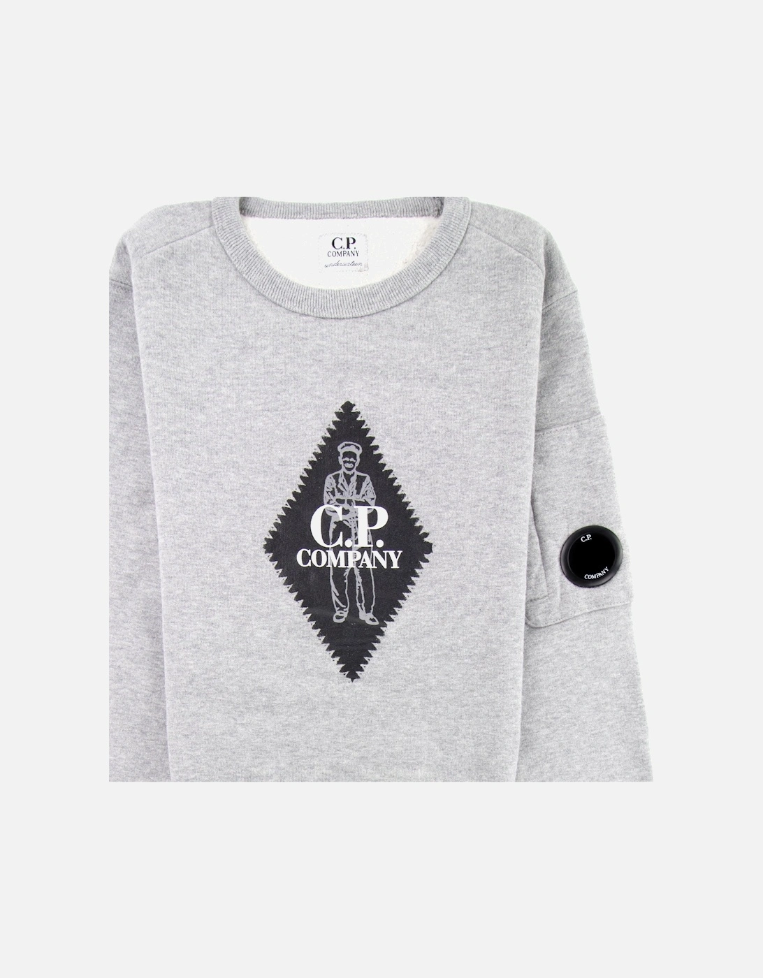 C.P. Company Undersixteen Diamond Logo Lens Sweatshirt Grey M93