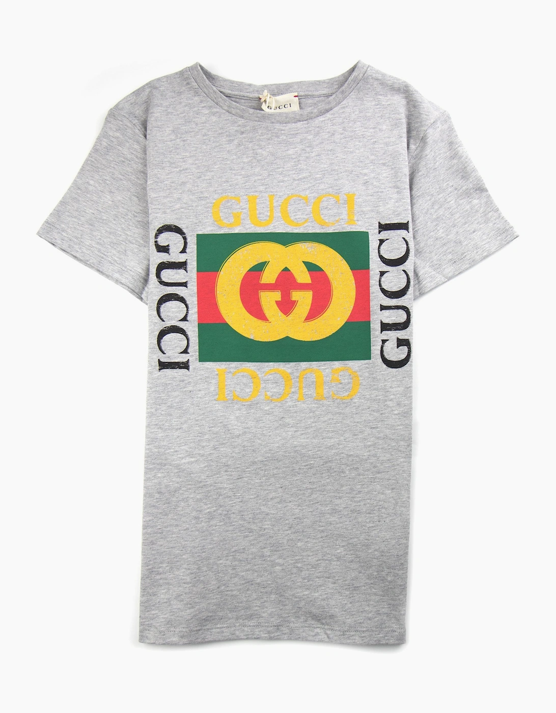 Gucci Junior Gucci Logo T-Shirt Light Grey - Size: 4YRS