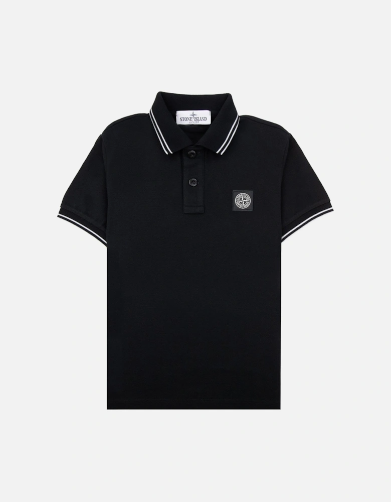 Polo Ss Kids Black V0029
