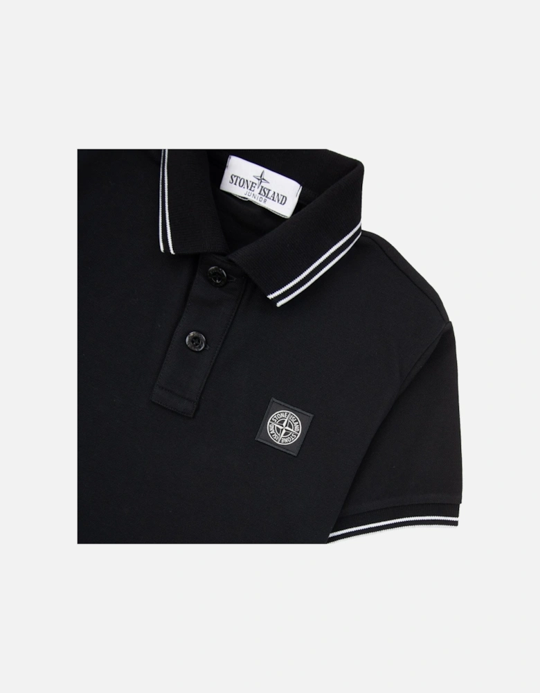 Polo Ss Kids Black V0029