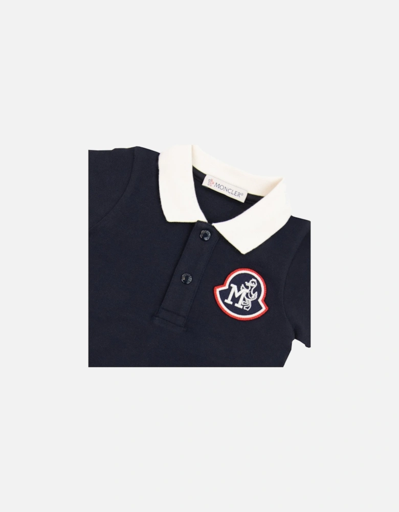 Junior Monogram Polo Shirt Navy 778