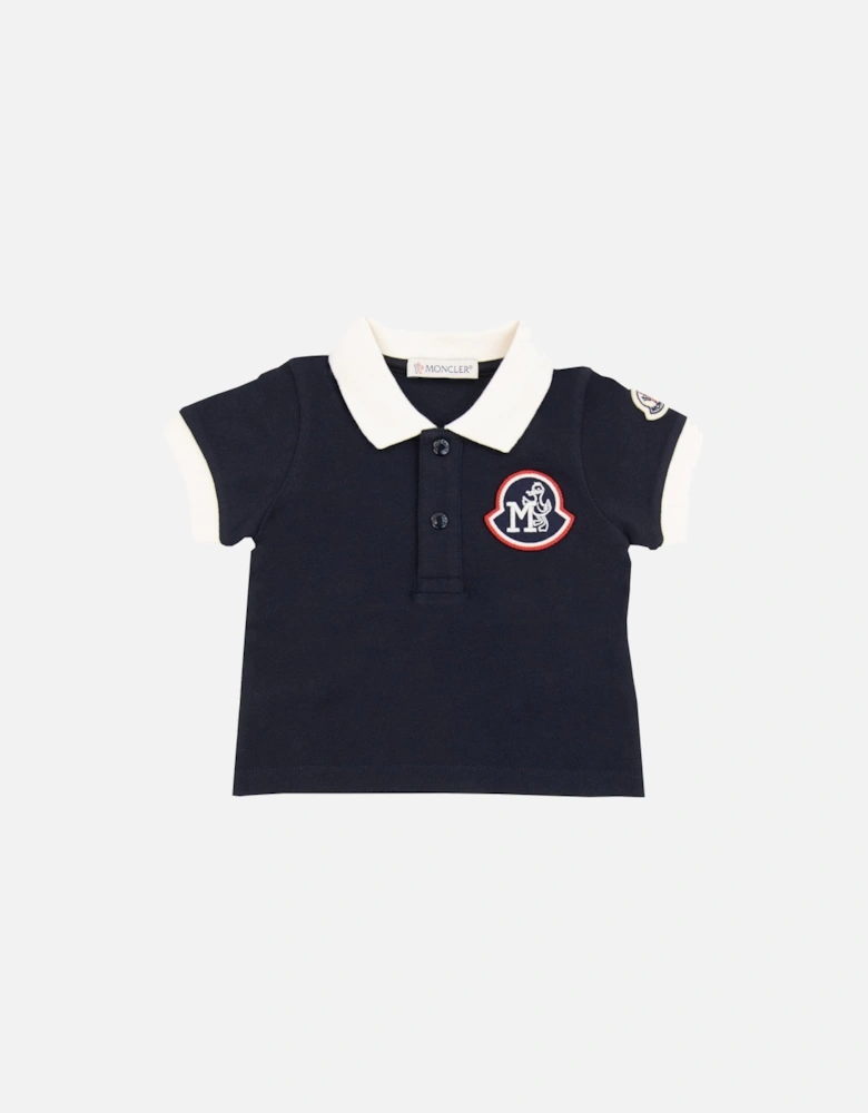 Junior Monogram Polo Shirt Navy 778