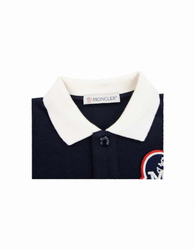 Junior Monogram Polo Shirt Navy 778