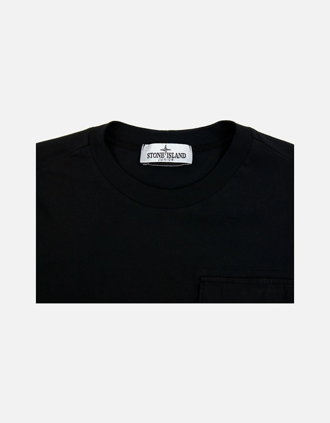 Junior 20347 Pocket Logo Long Sleeve T Shirt Black Voo29
