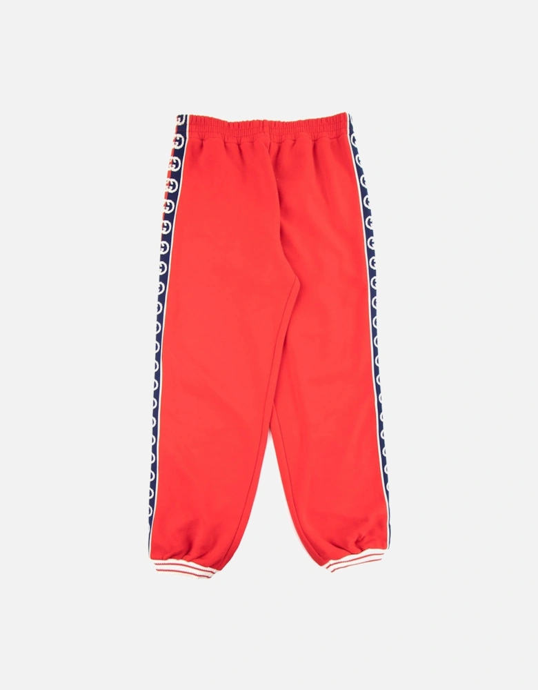 Junior Interlocking G Track Pants Red