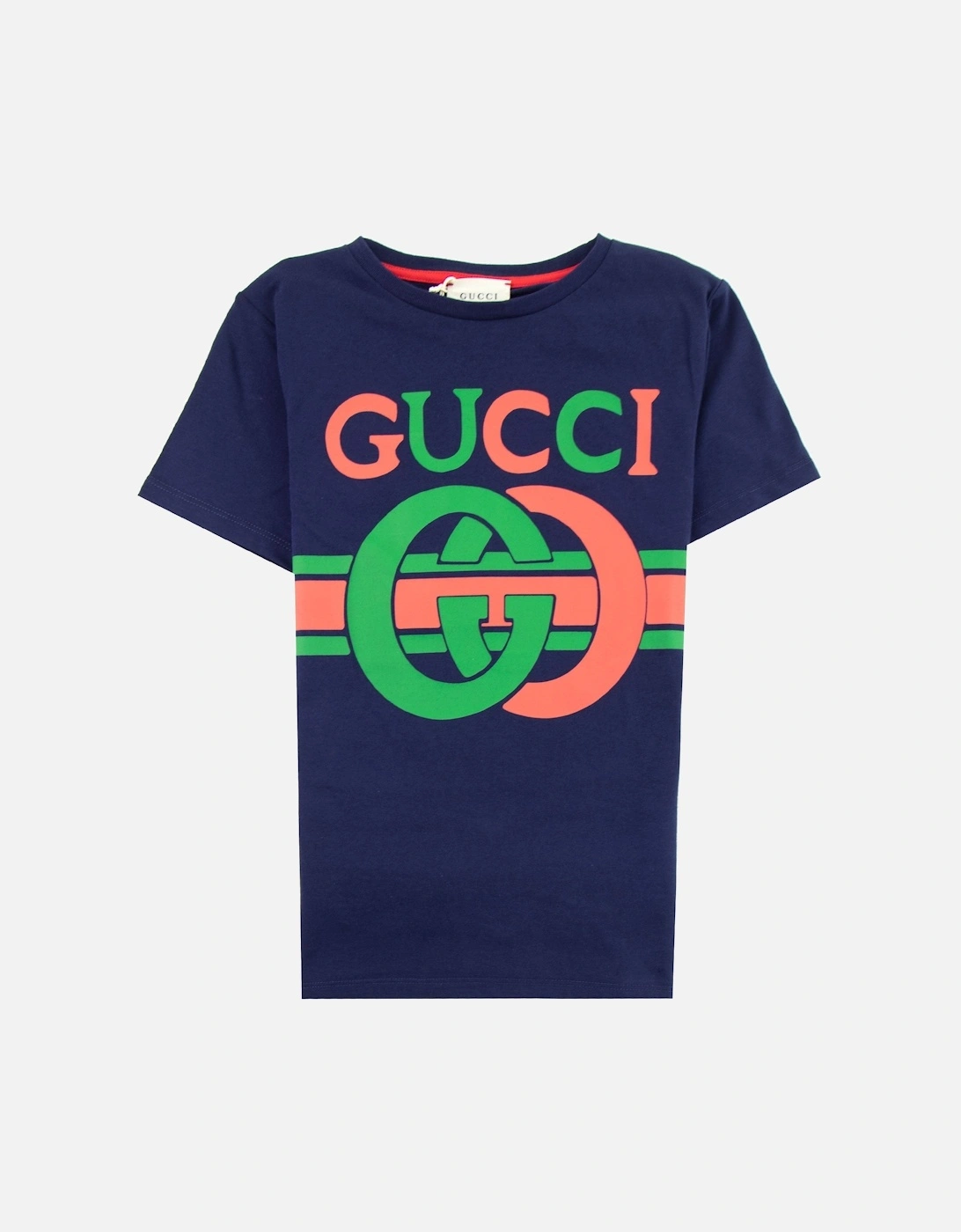 Junior Interlocking G T-shirt Navy 4585, 3 of 2