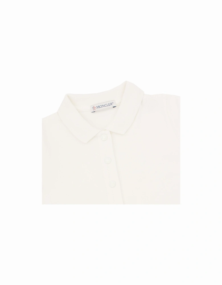 Junior Polo Shirt Dress White 034