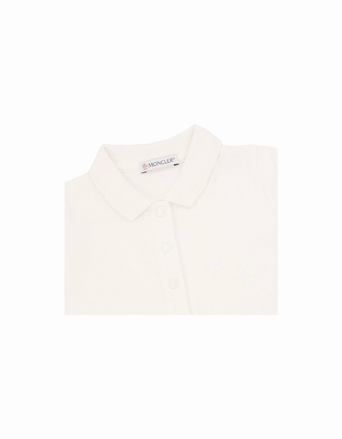 Junior Polo Shirt Dress White 034