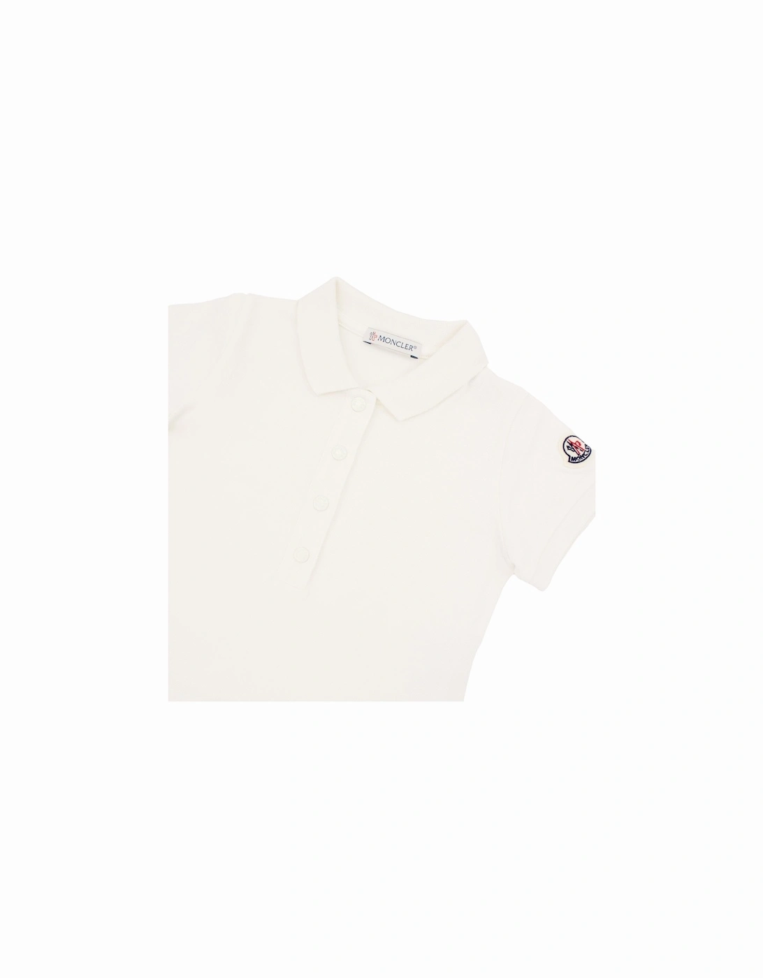 Junior Polo Shirt Dress White 034