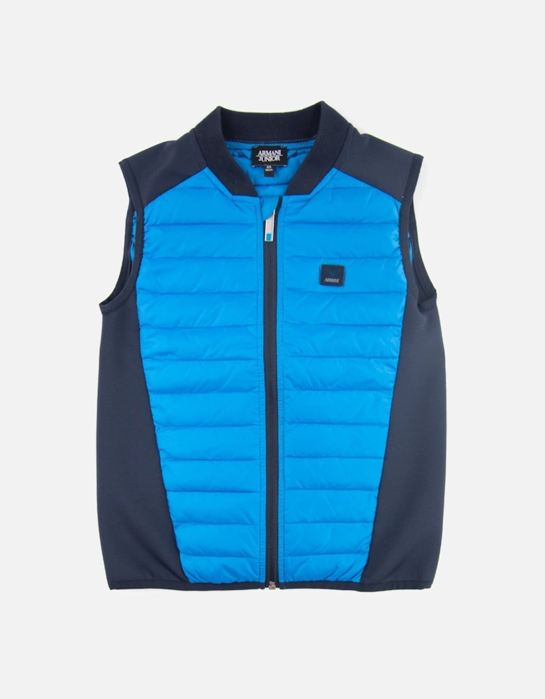 Junior Sleeveless Jacket Blue