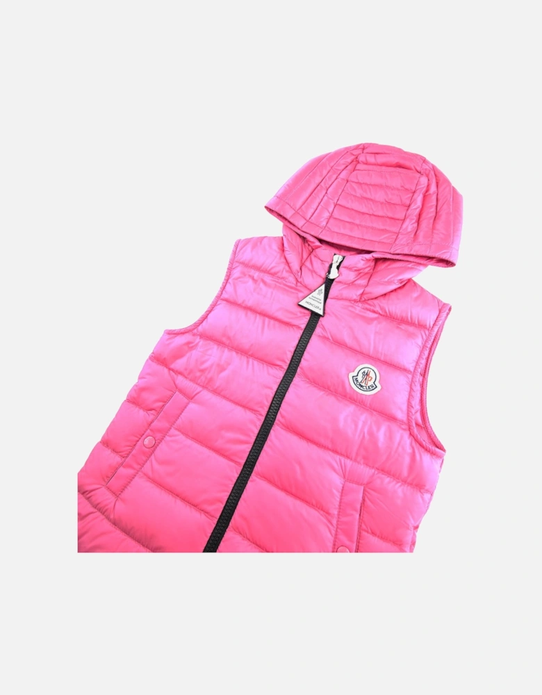 Junior Christie Hooded Gilet Pink 536