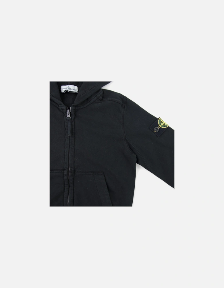 Junior 60640 Hooded Zip Up Sweatshirt Black V0029