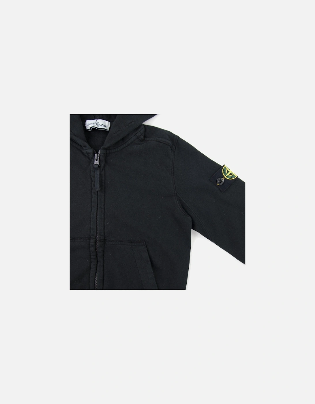 Junior 60640 Hooded Zip Up Sweatshirt Black V0029